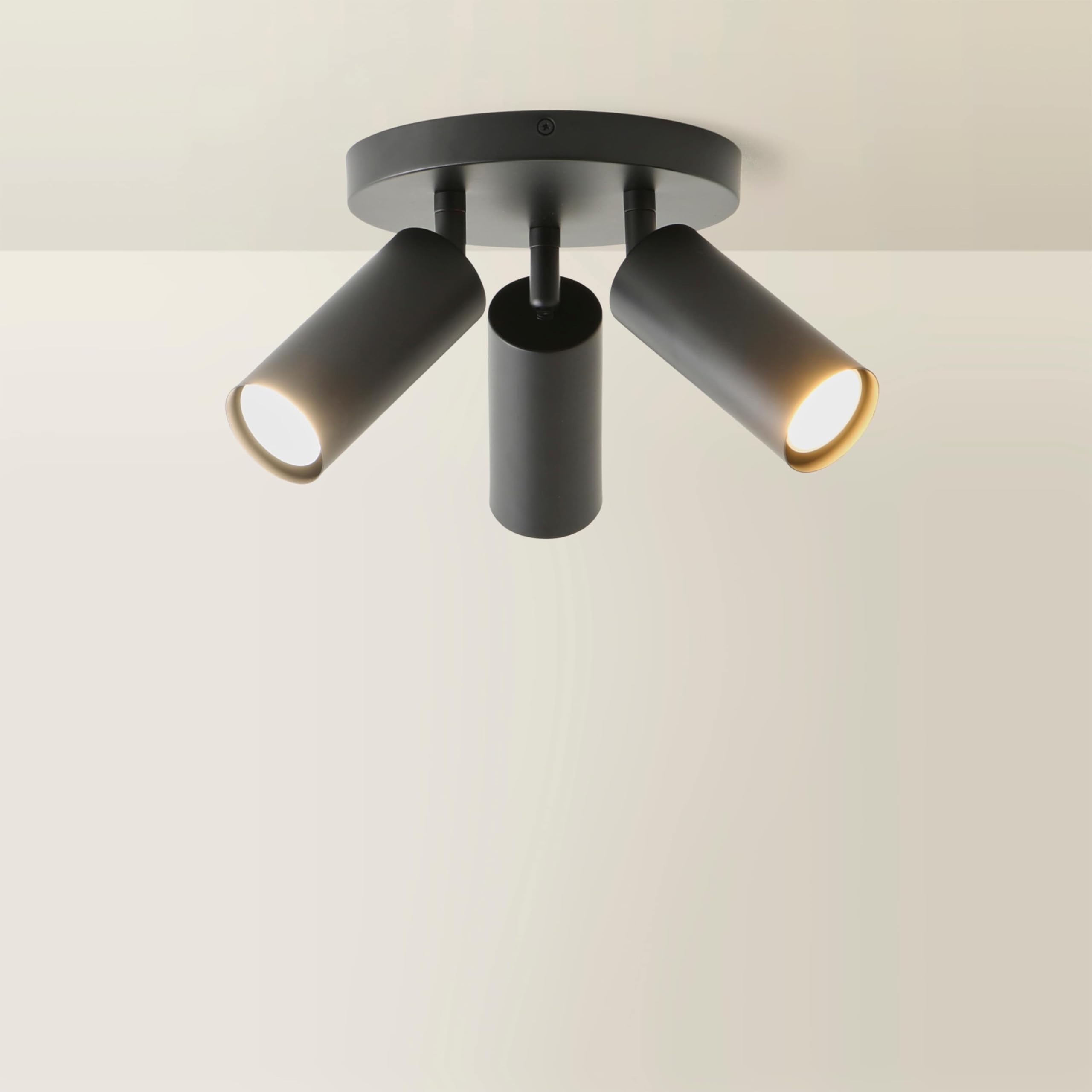 B&Q -  Taylor Matte Black Tube 3 Way Adjustable Ceiling Spotlight