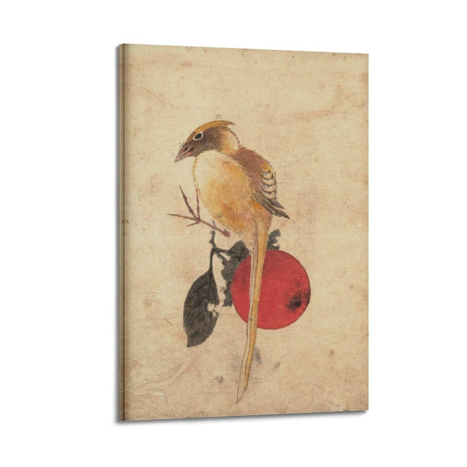 xiaoxiaoshen Hokusai Bird Japanese Woodblock Canvas Poster Wall Art Prints Room Aesthetic Murals Bedroom And Living Decorations 20x30inch(50x75cm)