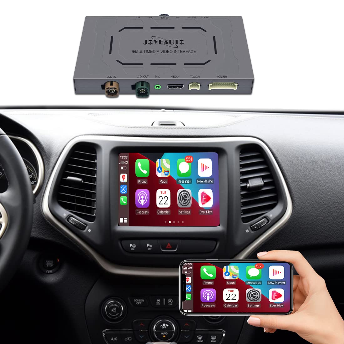 Buy JoyeAuto Wireless CarPlay Retrofit kit Decoder for JEEP Cherokee