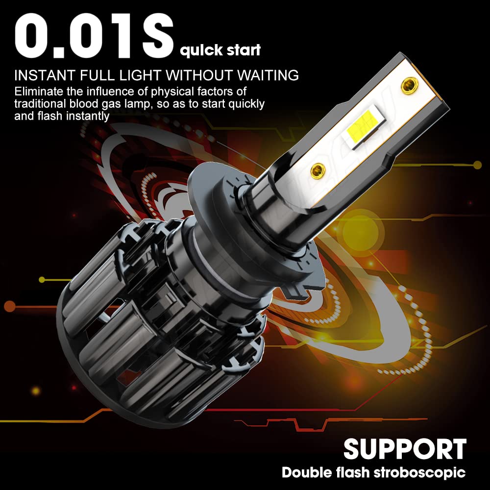 CHUSYYRAY H7 High Beam & Low Beam Headlight Bulb Halogen Replacement Bulbs compatible with BMW F30 2011 2012 2013 2014 2015 2016 2017 2018,6000K White Light,Plug and Play,4 Packs