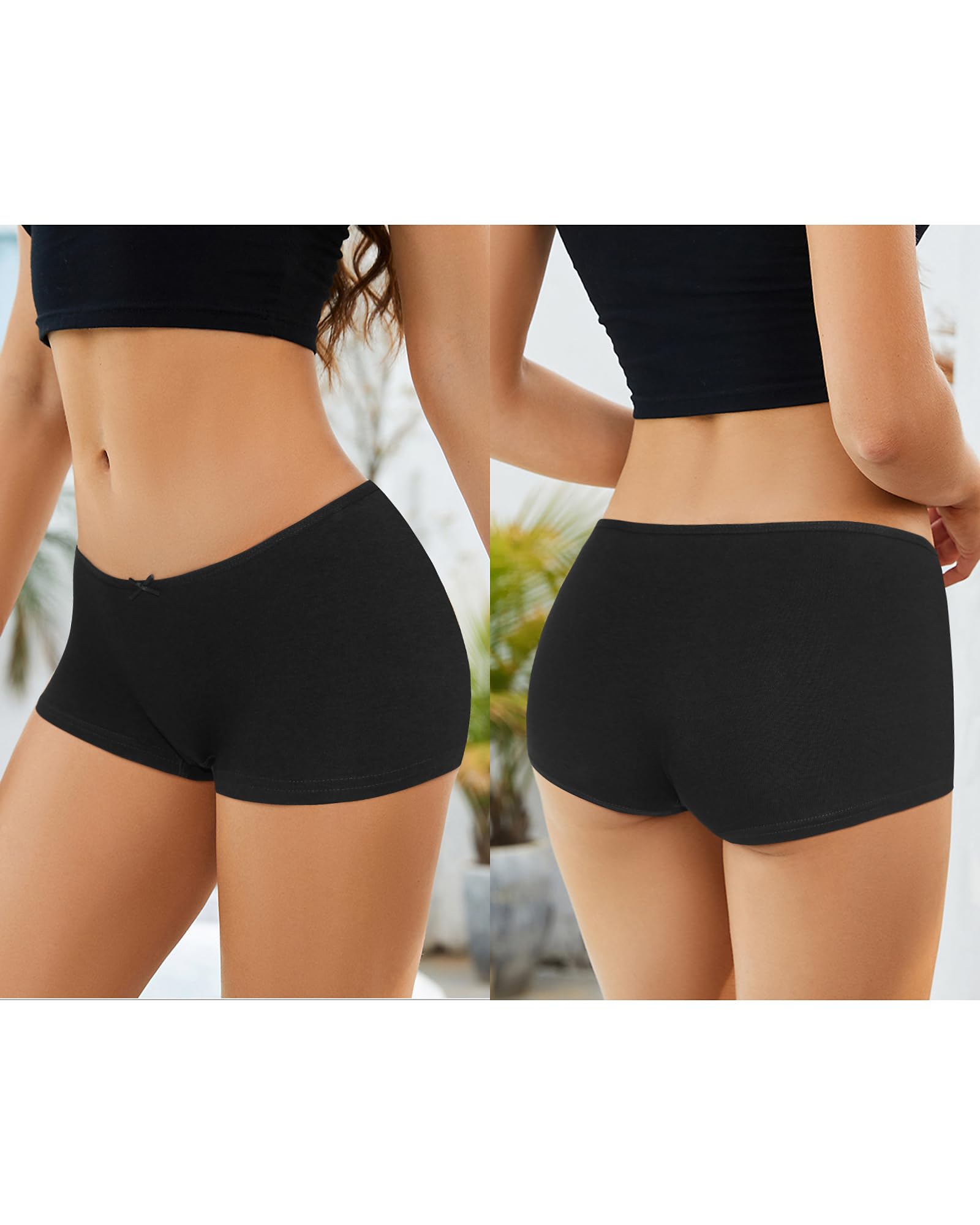 Uizuooy Boxer da donna in cotone, senza cuciture, anti-sfregamento, senza cuciture