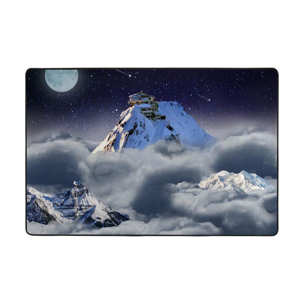 Tapis de salon Ruchen velours corail pour isoler les sols froids avec douceur 160x122cm