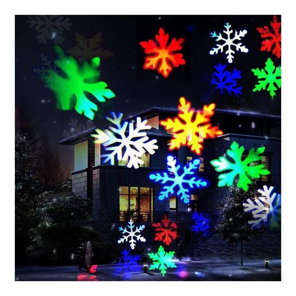 Proyector de copo de nieve de Navidad para exteriores, IP65, impermeable, LED, lámpara de proyección de nieve en movimiento, para exteriores, proyector solar de copo de nieve, foco de jardín
