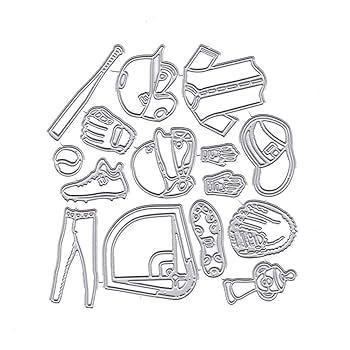 カッティングダイ他　11点 Amazon | 野球のユニフォーム 金属ダイカット、カード作成