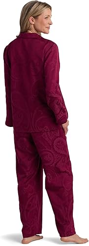 Miniatura 2 de Conjunto de pijama Miss Elaine - Conjunto de pijama de satén para mujer, cintura elástica y parte superior con botones, ropa de dormir y ropa de