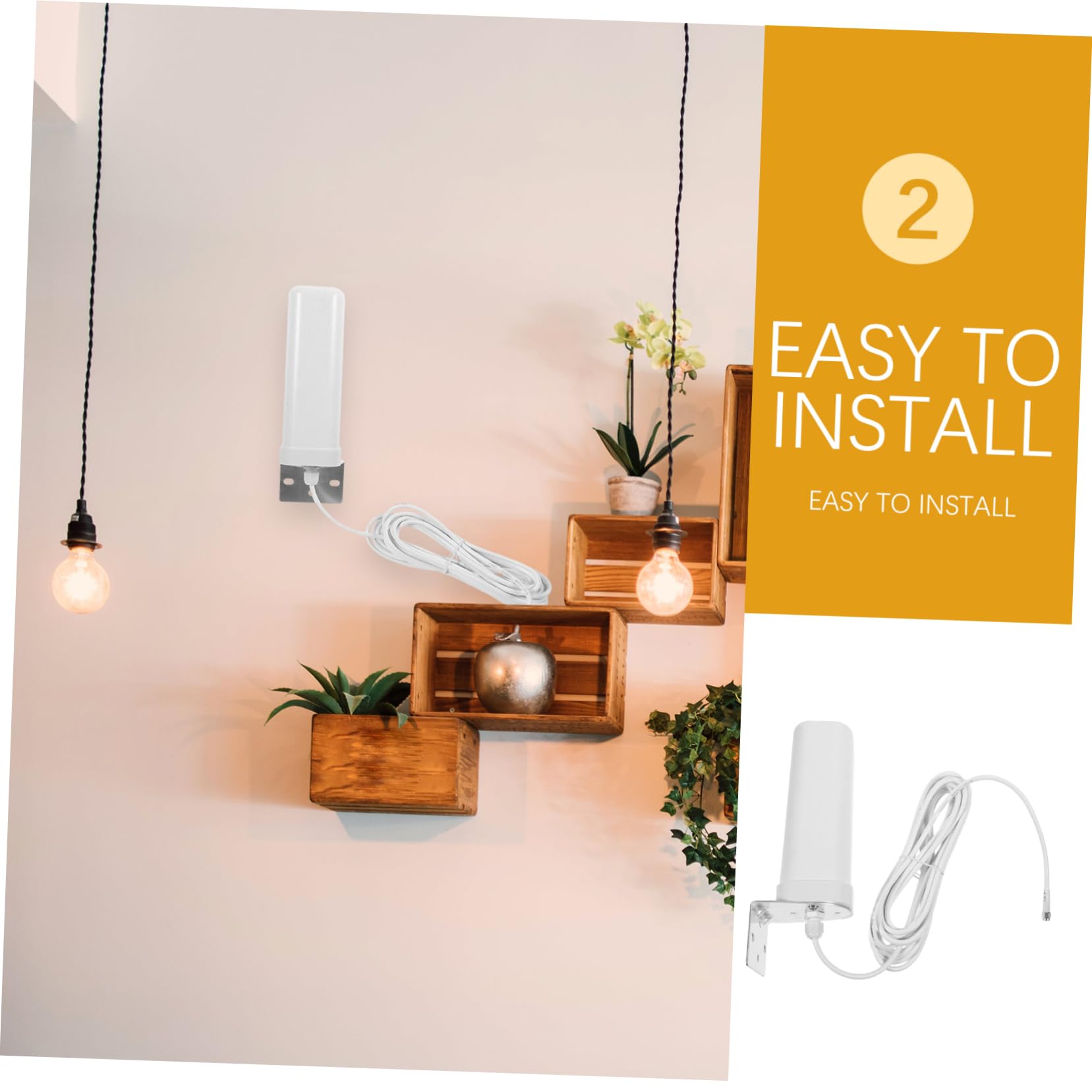 Healeved Antenne Extérieure Omnidirectionnelle Pleine Fréquence pour Modem Routeur Installation Facile pour Toit Maison Bureau Amélioration Stable du Signal Et Usage Polyvalent Intérieur Ex