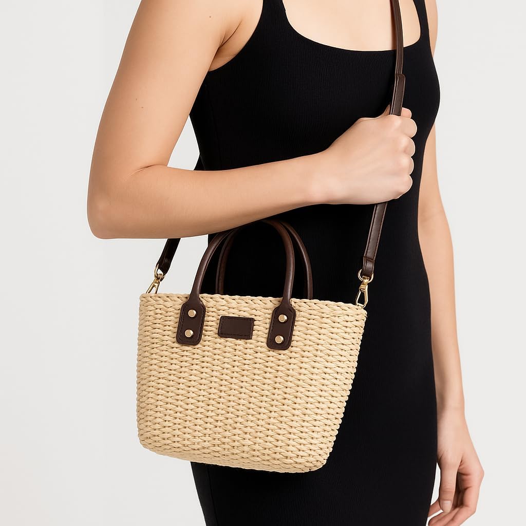 YXILEE Straw Bag for Women - Handmade Women's Straw Purse Bag - Perfect for Summer Vacation Beach Tote - Image 7
