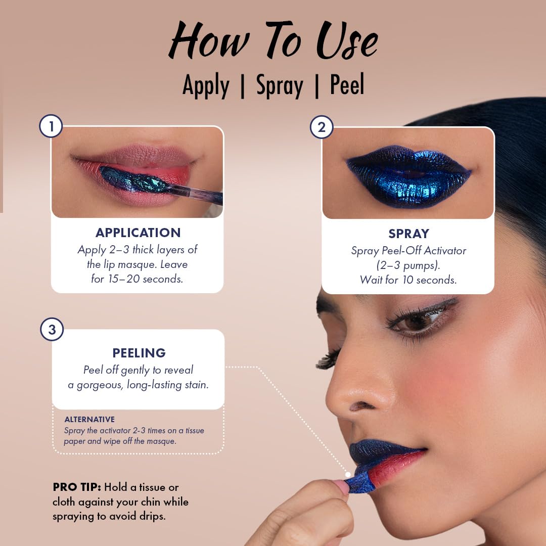 LAMIOR Lip Tint Long Lasting No-Fade Peel Off Lip Stain Tattoo Kit - India’s First Matte Finish, Waterproof, Transfer Proof & Ultra Hydrating with Astaxanthin, Rose & Ceramides, (Basque Caramel) 3