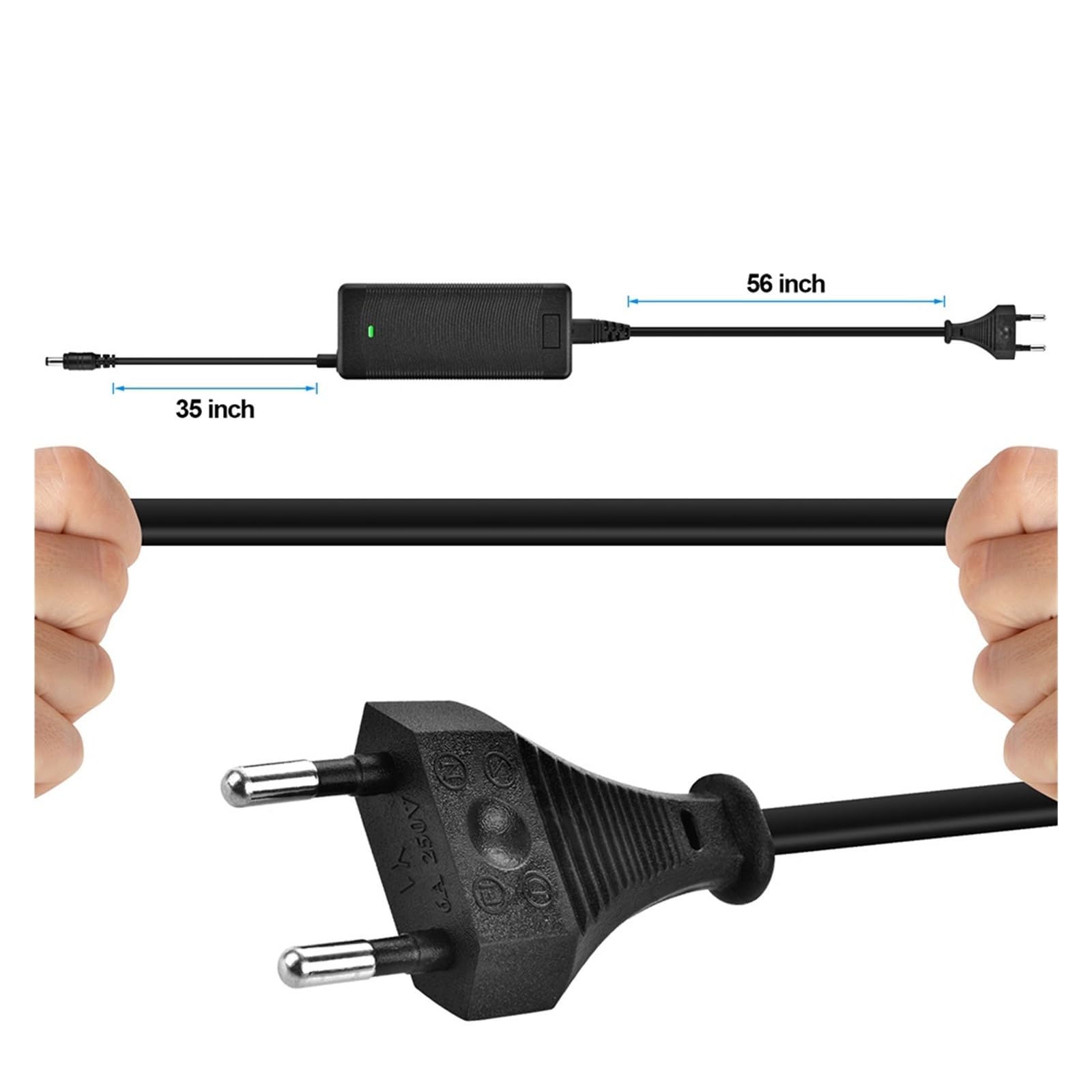 Reemplazo Del Cargador De Corriente De 63V 2A, Compatible Con Segway Ninebot, S/S-MAX/Mini Lite/Mini PRO, Cargador De Pedal Scooter(EU PLUG)