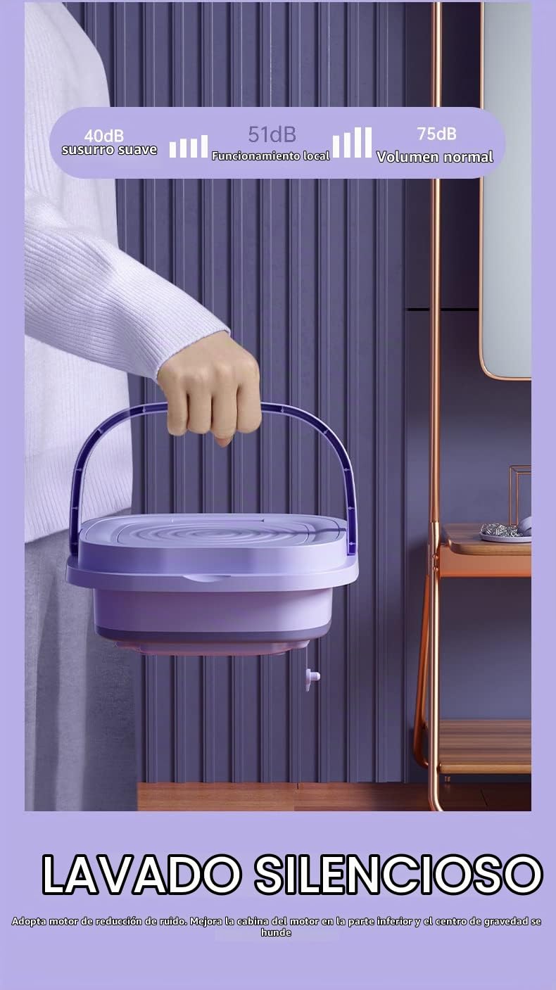 12L Portable washing machine, Mini Lavadora portátil para viajes, camping, mini lavadora portátil, lavadora (EU power-verde)