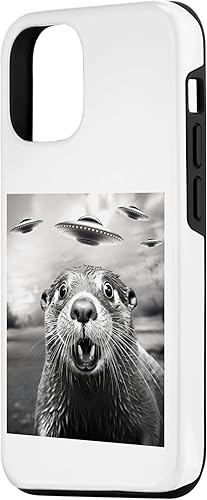 Miniatura 2 de iPhone 1212 Pro Alien UFO Funny Otter Graphic Tee Case