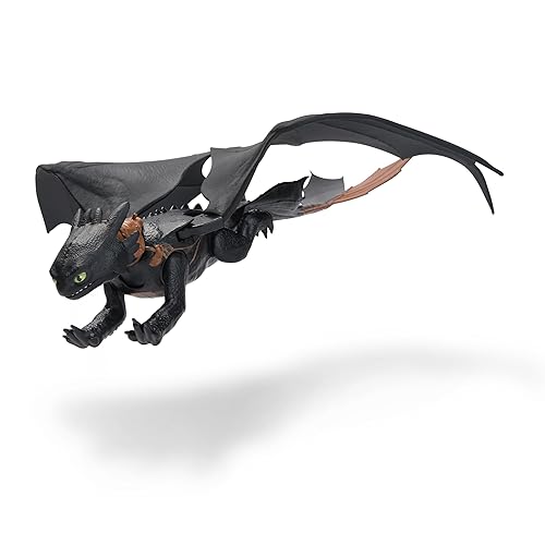 Dreamworks Dragons, How to Train Your Dragon, Ultimate Plasma Blast Toothless, 25” Wings with Lights & Sounds Action Figure, Kids Toys for Boys Ages 4 and up