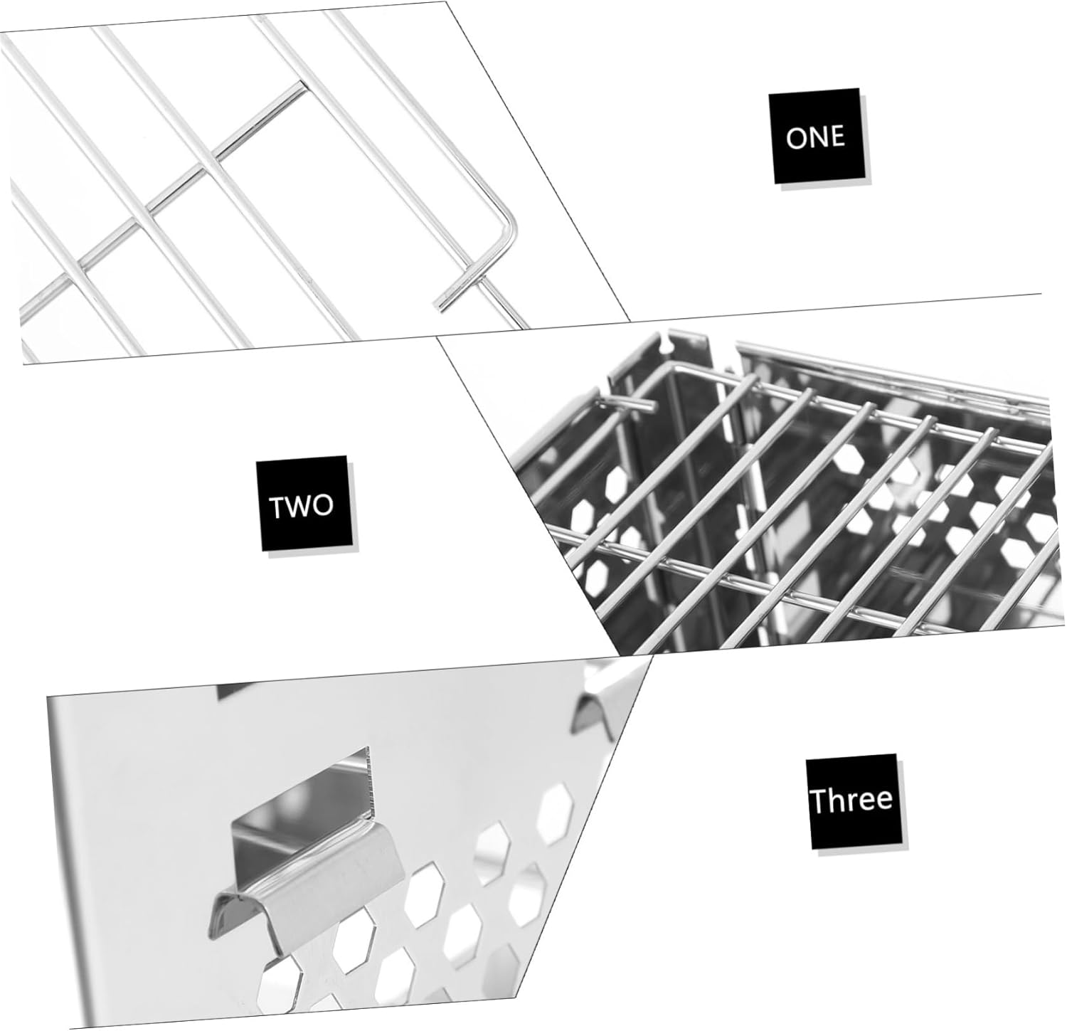 Portable Barbecue Rack Compact Stainless Steel Grill Outdoor BBQ Supply