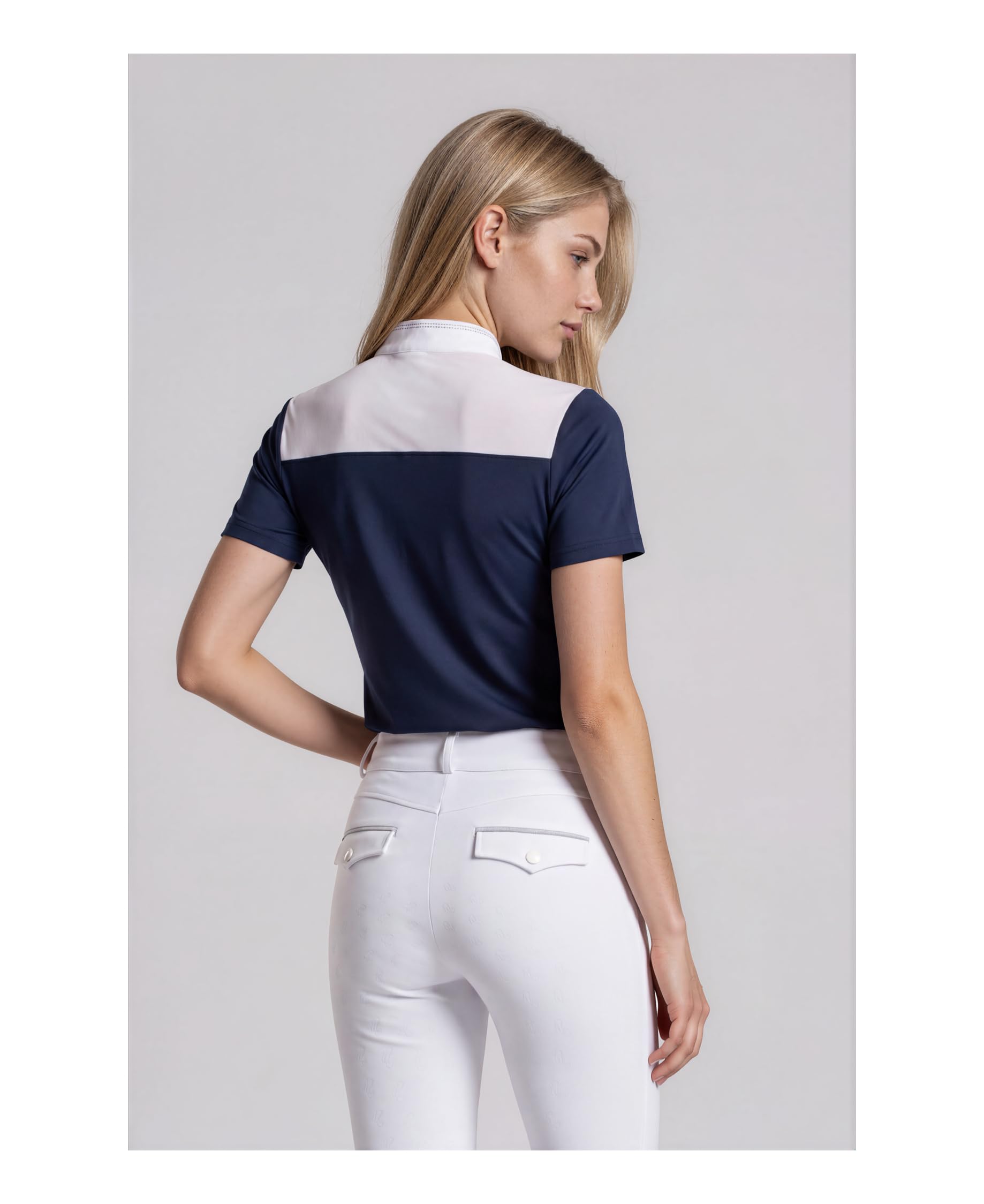 Equiva Damen Turniershirt Vienna, leichtes und atmungsaktives Reitshirt mit sportlicher Passform, ideal für Turnier und Sommertraining