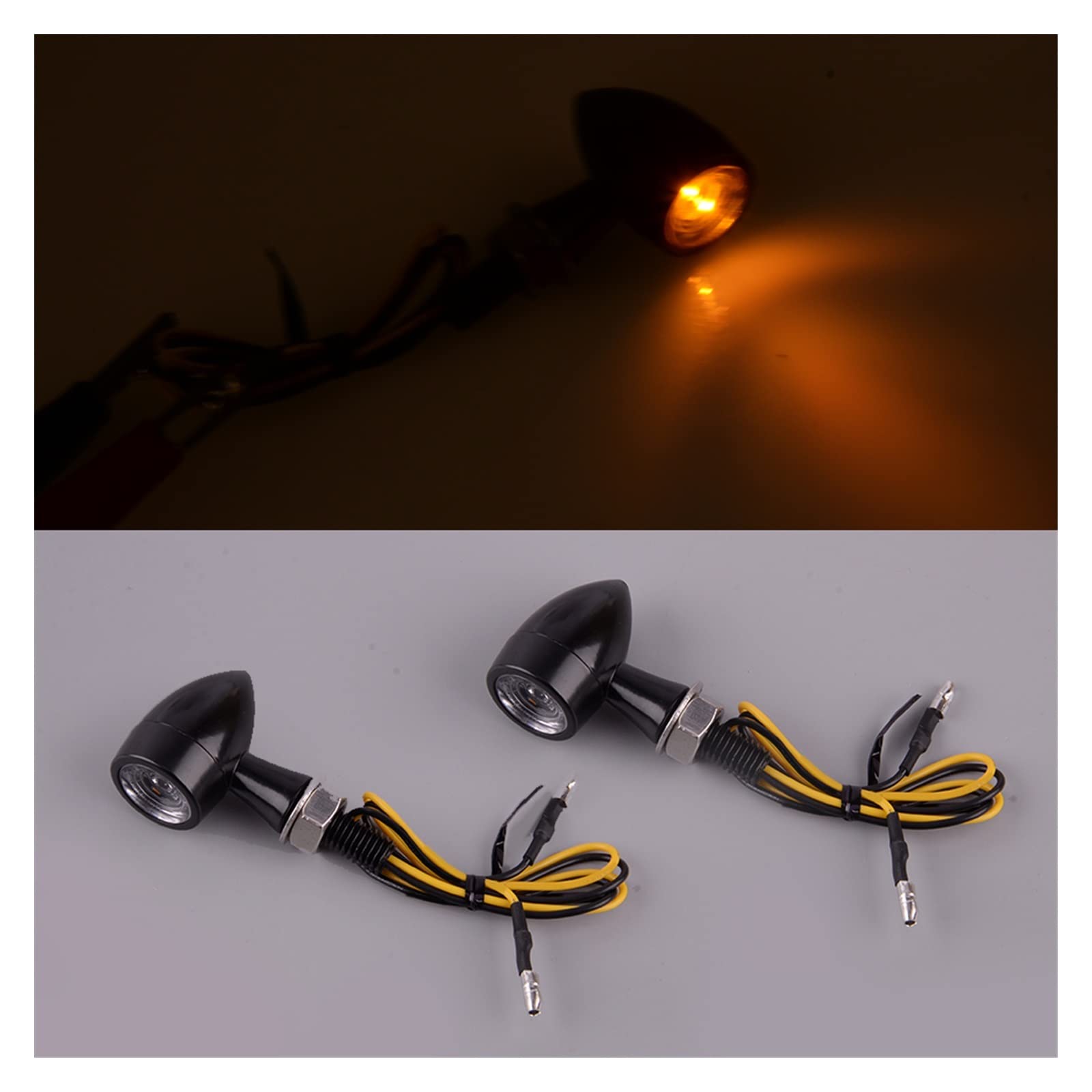 Oświetlenie tablicy rejestracyjnej 2 Szt. 12V Motocykl Bursztynowy Kierunkowskaz LED Kierunkowskaz Światło Hamowania Do Brudnego Roweru Motocykl Miejski Dual-sport Application