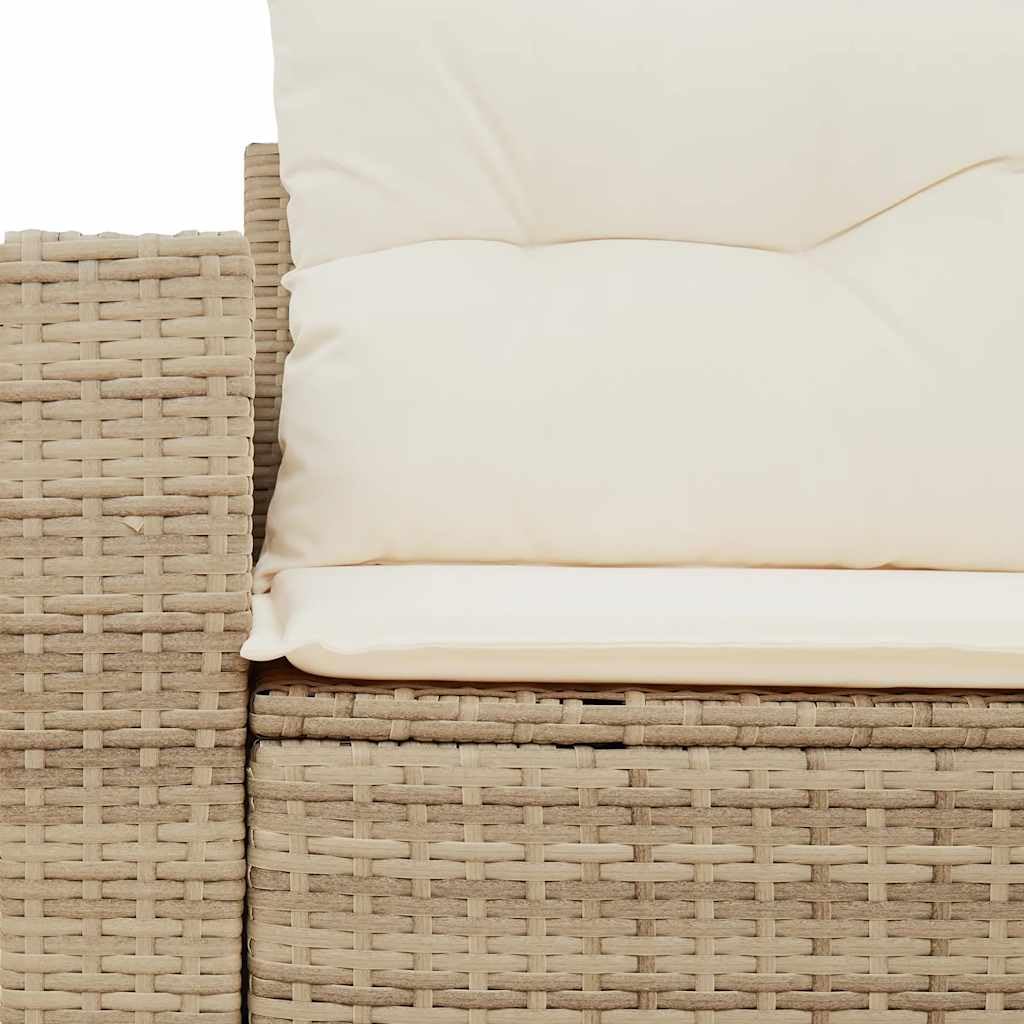 vidaXL Divano da Giardino con Cuscini a 2 Posti Beige in Polyrattan