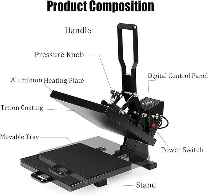 Prensa de Calor Digital SDKEHUI 16x20 Pulgadas para Sublimación y Transfer miniatura 5