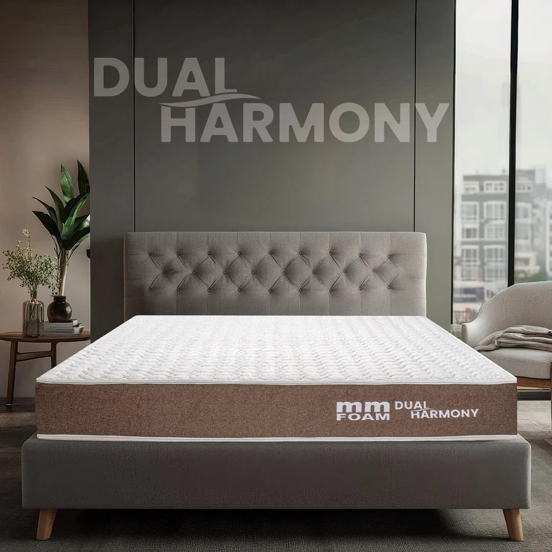 MM FOAM Dual Harmony Reversible, Hybrid Natural Latex- Bonded Foam Mattress - Dual Comfort, Medium Firm & Hard, 78 x 36 x 6 Inch (Single Size)-image-24