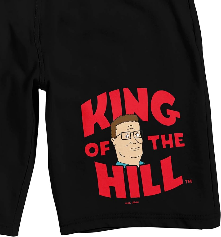 ボトムス house on the hill Short Pants 80size King of The Hill Hank Hill Logo Men's Black Sleep Pajama Shorts