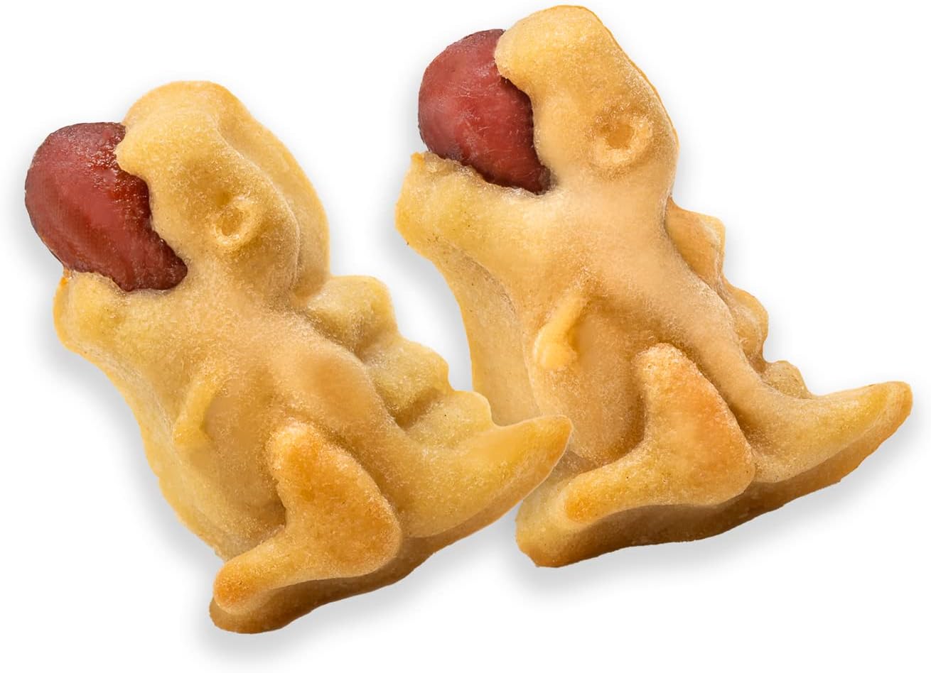 MOBI “The Original”-Dino Dogs-“Pigs in a Blanket” Snack with a Twist, Silicone | Dino Dogs silicone mold makes dinosaur-shaped pigs-in-a-blanket snacks for kids meals.