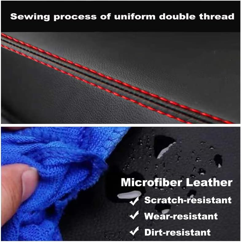 Miniatura 3 de AJLOTMO Funda para reposabrazos de automóvil, de piel sintética, accesorios para el interior del automóvil, funda para reposabrazos compatible con