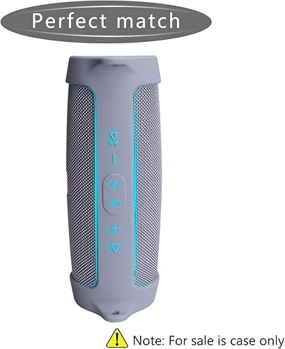 Miniatura 8 de LTGEM Funda de silicona para altavoz JBL Charge 4, funda protectora de viaje de gel suave, bolsa de goma impermeable con correa para el hombro (azul)