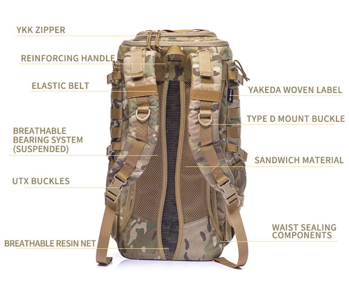Plecak turystyczny Molle Outdoor Tactical Backpack 1000D Nylon Daypack Torba na plecak na piesze wycieczki