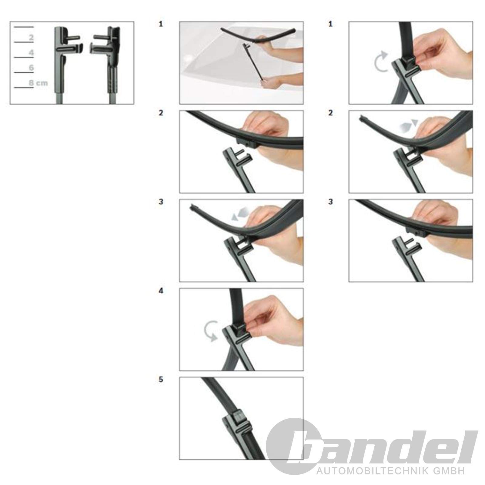 BOSCH Tergicristallo anteriore + posteriore 31185592