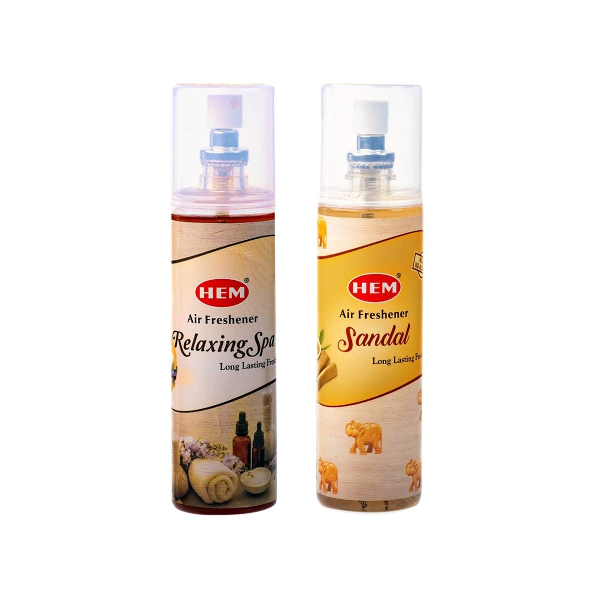 HEM Air Freshener (Relaxing Spa and Sandal) with Long-Lasting Fragrance - Gas Free - Water Room Spray, 200 ml with 1500 Sprays