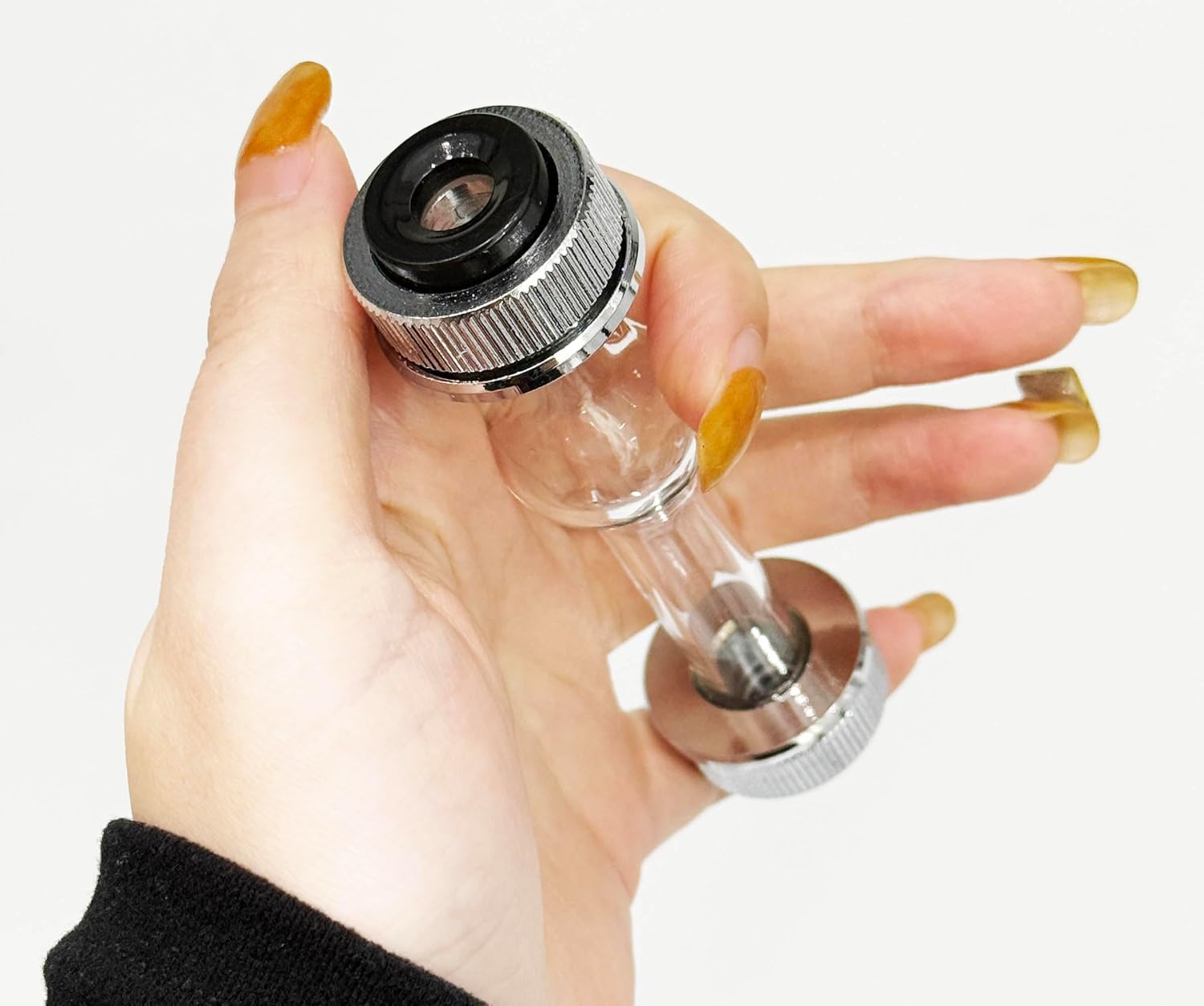 Polarímetro semiautomático de tubo de ensayo de polarímetro de 100 mm - Dispositivo de vidrio y metal, capacidad de muestra de 20 ml