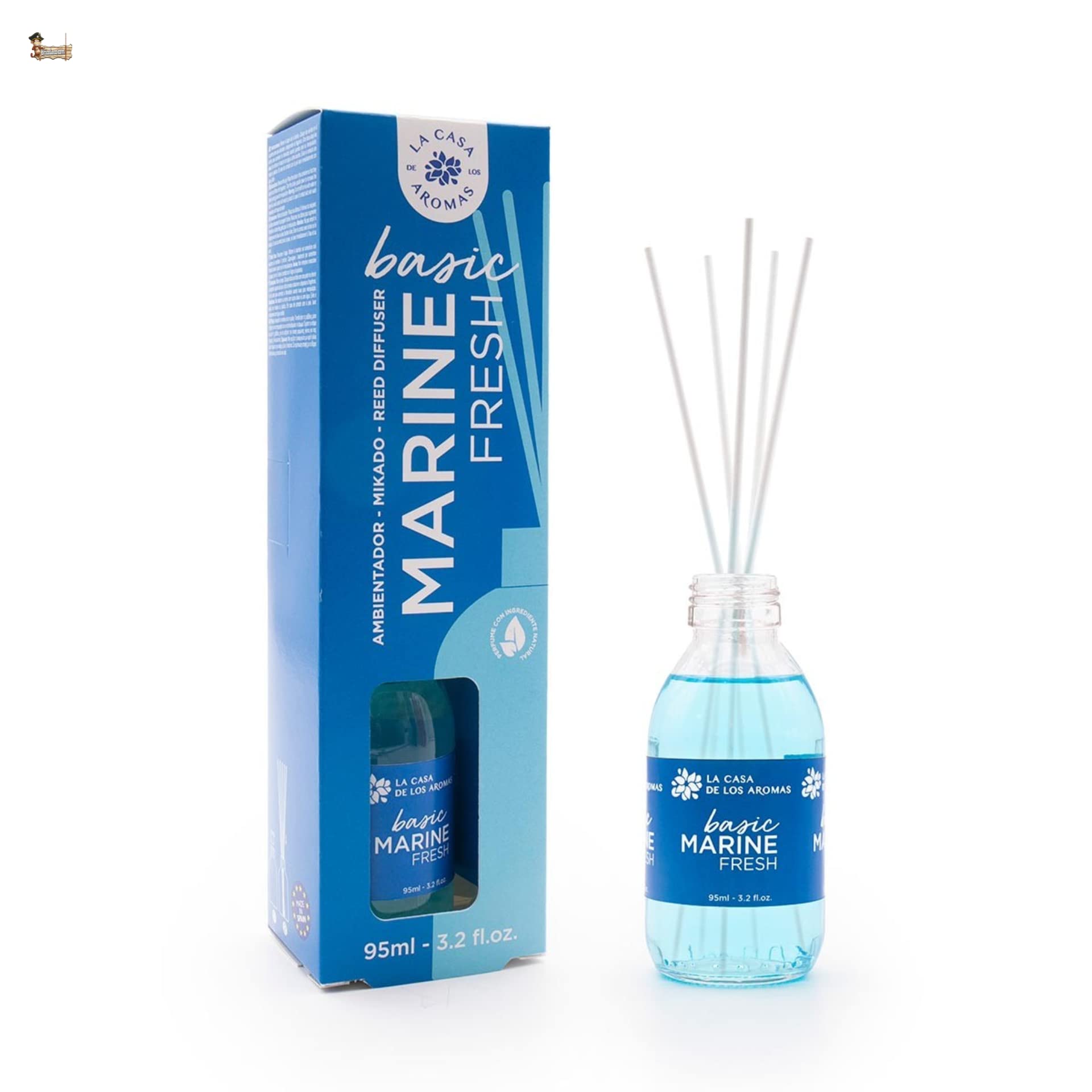 BricoLoco.com. Deodorante Basic Marine Fresh 95 ml più comodo e sicuro delle candele. Deodorante per casa, casa, camera. Mikado (6)