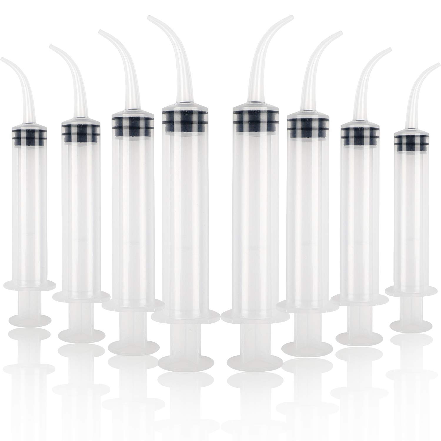 Dental Syringe 8pcs 12cc Disposable Curved Syringe Irrigation Syringe with Curved Tip : Industrial & Scientific