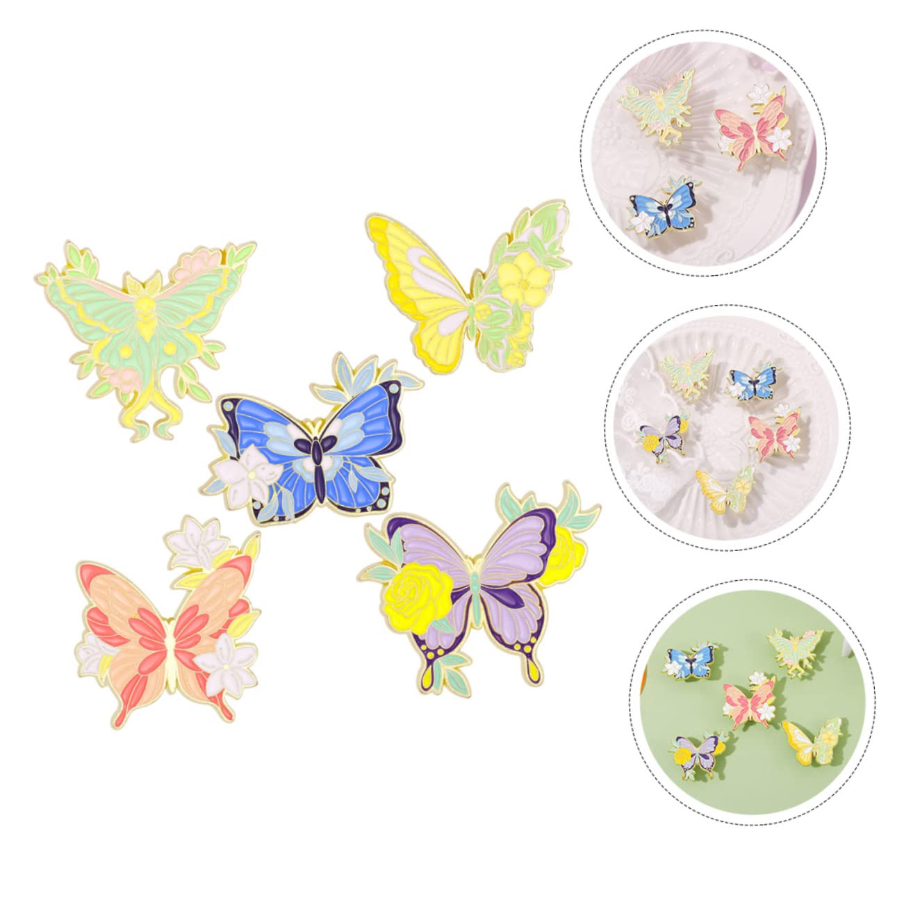20pezzi Spilla Brooch Forma Di Farfalla Colorata Accessorio Carino Per Giacche Zaini e Scialli Design Adorabile Per Donne