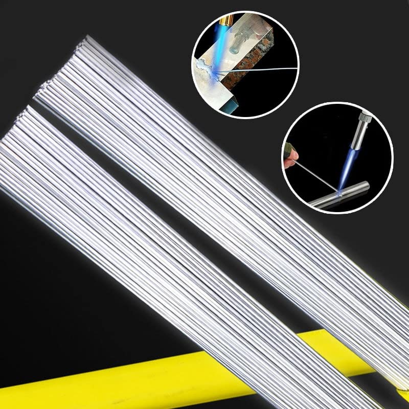 GatherTOOL 10Pcs No Need Solder Powder Aluminum Welding Rod 330MM/500MM Brazing Low Temperature Aluminum Solder Soldering Rods (Size : 1.6mm-50cm, Color : 10pcs)