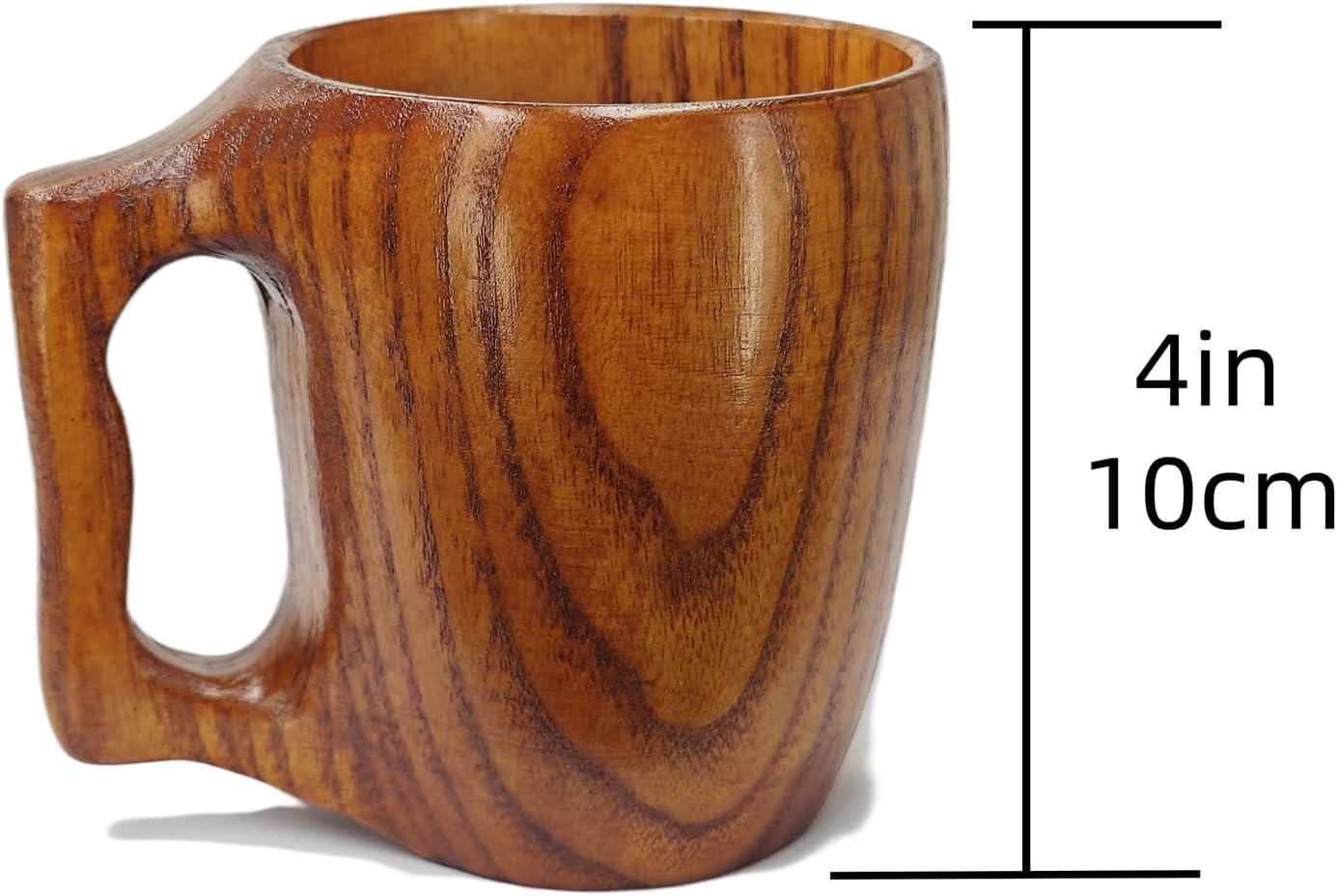 Handmade Wooden Cups, Mugs, Coffee Cups, Practical and Versatile, 10 ounces Suitable for Holding Wine, Juice, Tea, Milk, Latte, etc.