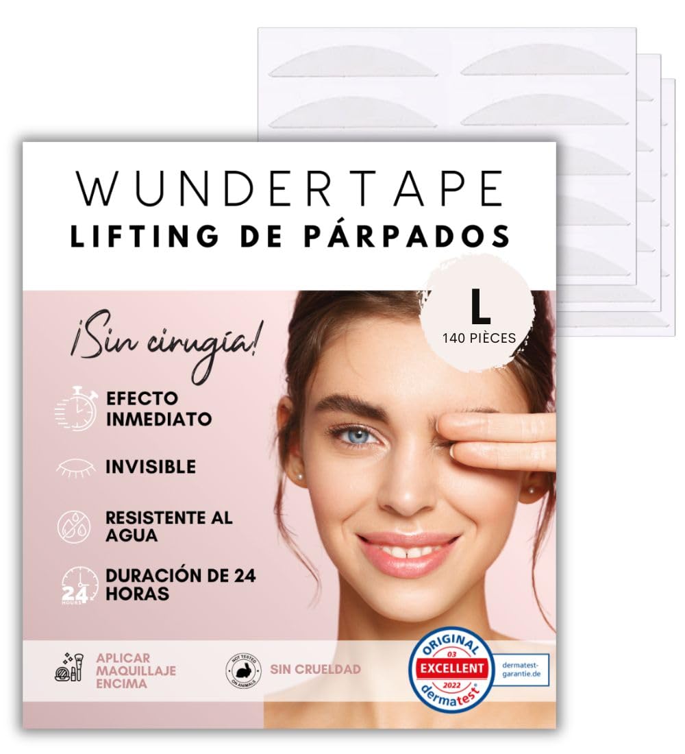 WUNDERTAPE L 144 szt. Double Eyelid Tape Stickers - Cinta Adhesiva Lifting Invisible para Párpados Caídos