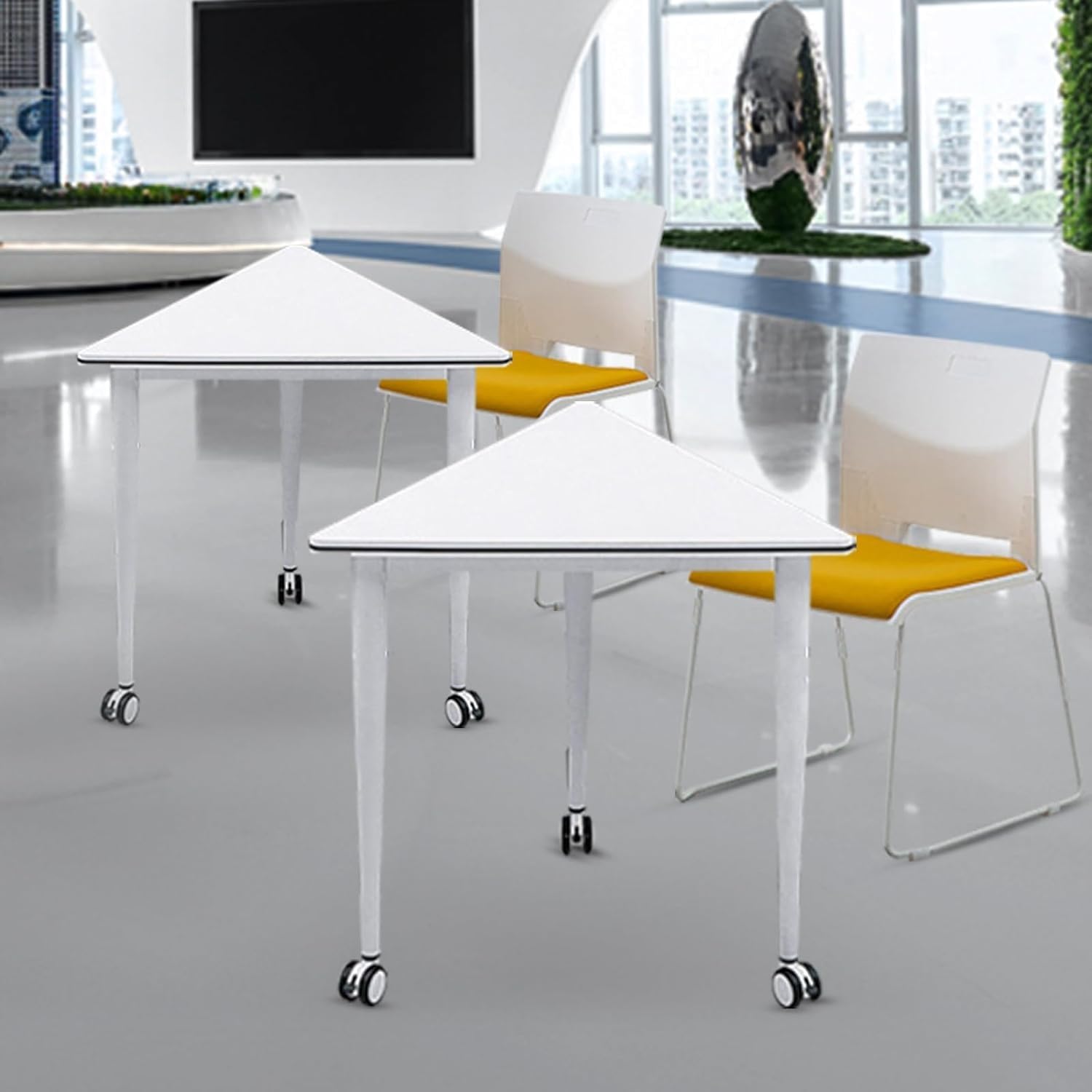 Amazon.co.jp: 6個の三角形の会議テーブル、モダンな自由な組み合わせ