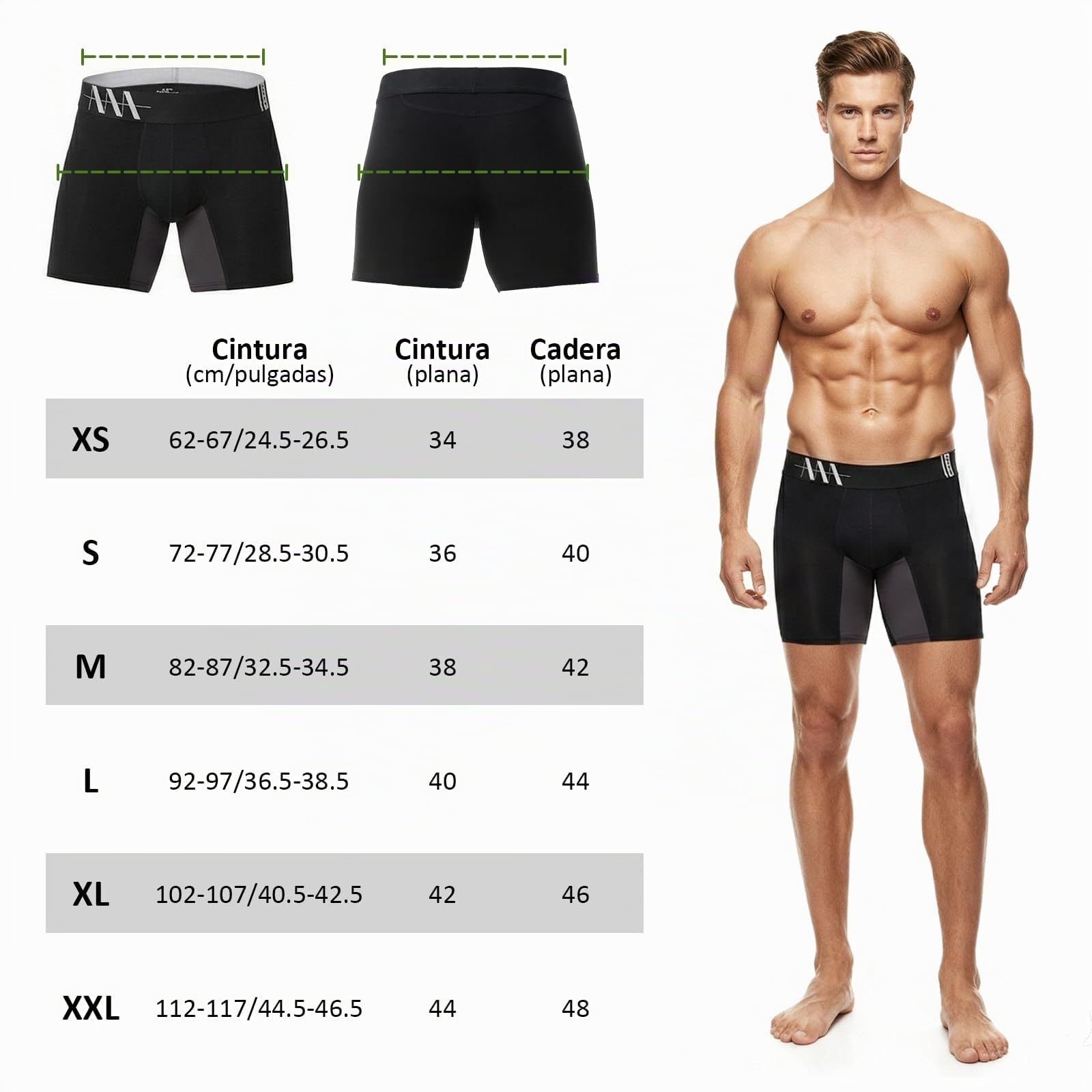 ZAKASA Calzoncillos Hombre Boxer Bambu: Bóxer Pierna Largos Hombres Ropa Interior Anti Rozaduras Transpirable Cómoda Sin Etiqueta Pack de 4