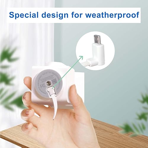 Miniatura 3 de DIANMU Cable de alimentación y adaptador de 20 pies para Wyze Cam Pan V3 interiorexterior, Blink Outdoor (3era generación), cargador de cable de