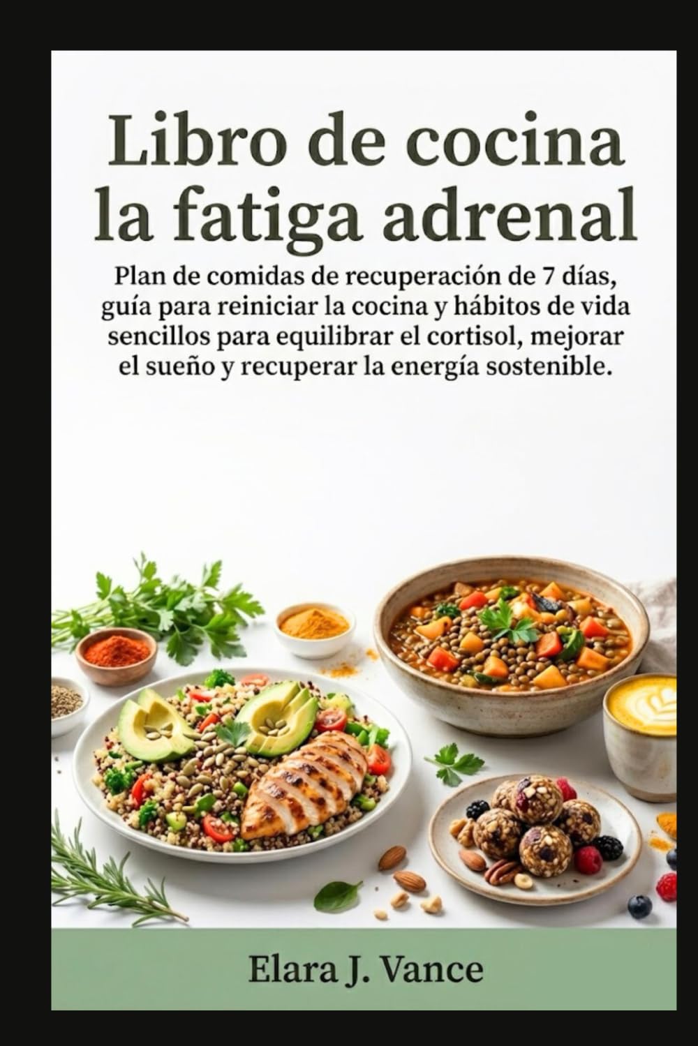 Libro de cocina la fatiga adrenal: Plan de comidas de recuperación de 7 días, guía para reiniciar la cocina y hábitos de vida sencillos para equilibrar el cortisol, mejorar el sueño