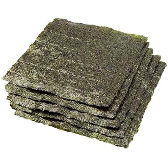 Japanese Nori Sheets, Full, Roasted, 10 Packs of 50 Sheets, 500 Sheets, Grade A Seaweed