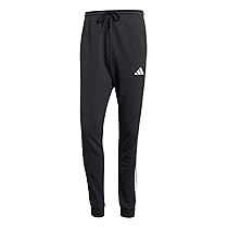 Adidas Homme Essential Three Stripes French Terry Pant, Black, White, XL