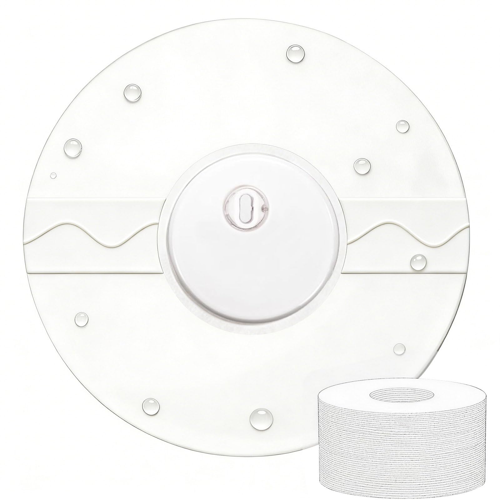 55 Pack Freestyle Libre 3 Sensor Covers,Pre-Cut Adhesive Tape with No Glue on The Center,Waterproof and Strong Stick That Protects Your Sensor continuously for 14 Days (White)