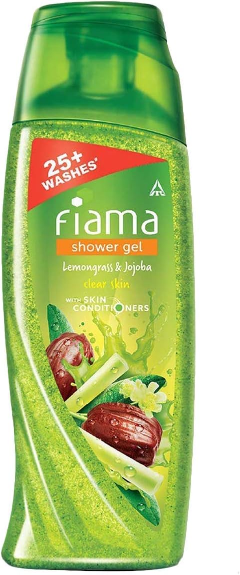 Fiama Shower Gel Lemongrass & Jojoba Body Wash with Skin Conditioners for Smooth Skin, 100 ml bottle