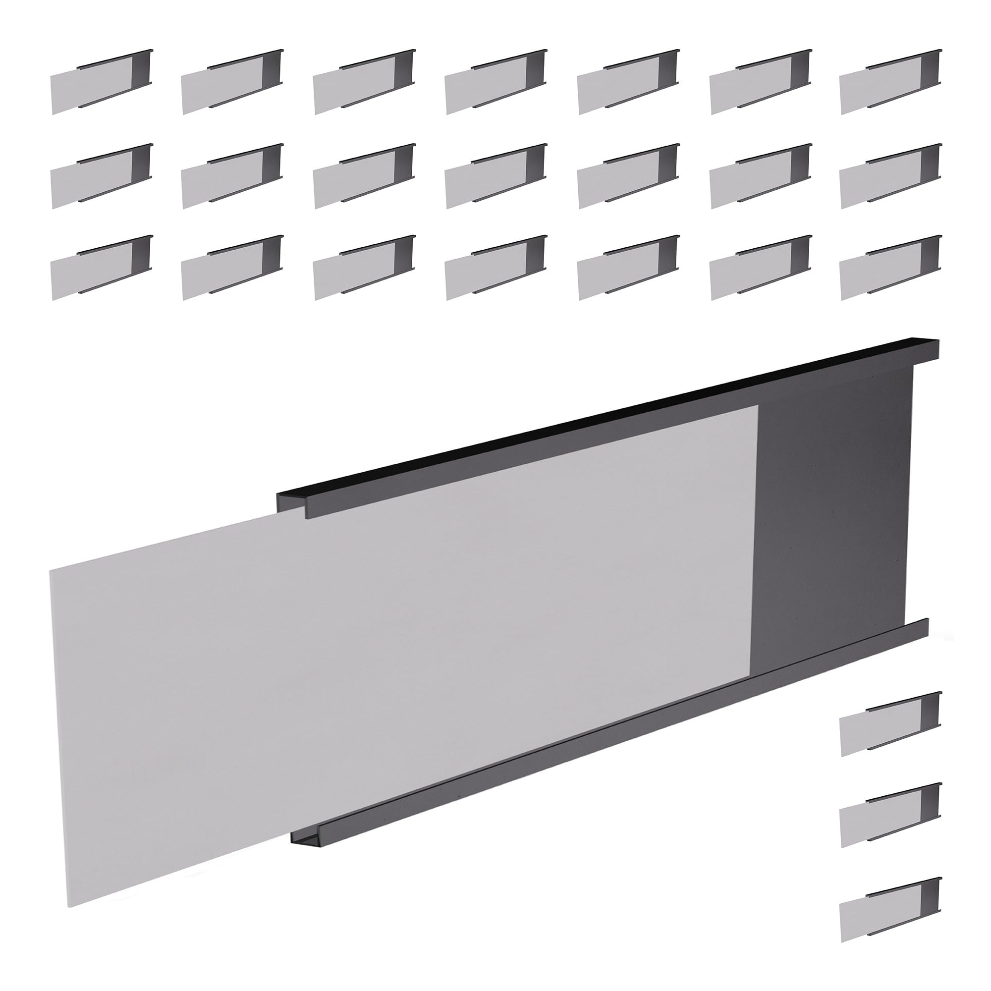 Master Magnetics Heavy-Duty Magnetic Labels - Magnetic Label Holders for a Metal File Cabinet, Shelf, Whiteboard - Fits Signs and Tags - 6" L x 1" H -