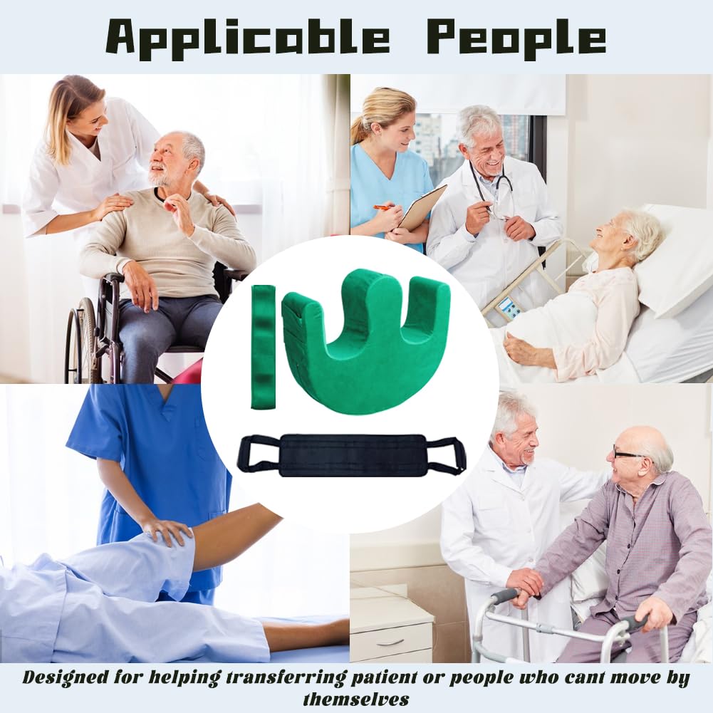 Dispositivo de giro para pacientes postrados en cama con correa de fijación y cinturón de elevación de traslado, juego de cinturón de elevación multifuncional, almohada giratoria para cama, reposo de