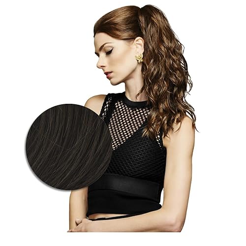 HairDo 18" Simply Curly Cola de caballo de color R6 chocolate oscuro postizos pinza de pinza Pony Tru2Life resistente al calor olas de playa HairDo 18" Simply Curly Cola de caballo de color R6 chocolate oscuro postizos pinza de pinza Pony Tru2Life resistente al calor olas de playa