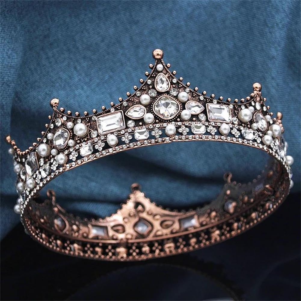 LNNSHX Tiaras y Coronas de Diadema Grande para Mujer, Accesorios de joyería para la Cabeza, Fiesta de Boda, cumpleaños