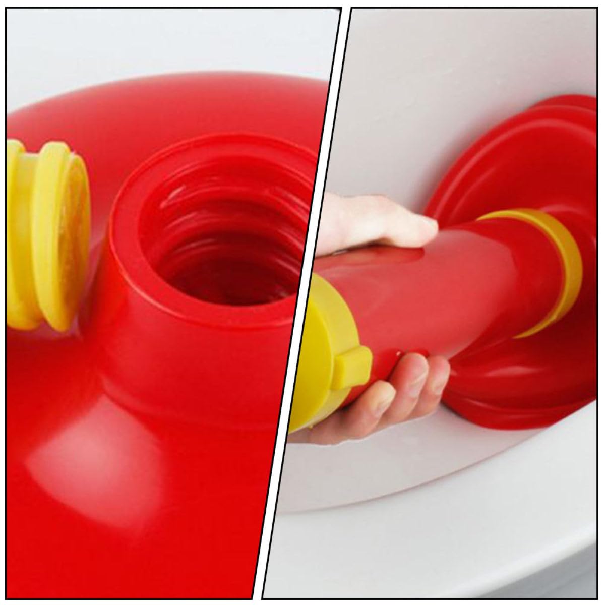 2 Stück Toilettensaugnäpfe aus Gummi Wc Pömpel mit Ergonomischem Griff Verstopfungslöser für Toilette Badewanne und Waschbecken Badezimmer Reinigungswerkzeug