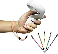 Vista 9 de Improved Replacement Wrist Wraps for Oculus Quest 2 Gen Controller, Reflective Hand Straps with Resin Black Stopper, Replacement Adjustable Wrist